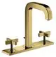 AXOR-HG-AXOR-Citterio-3-Loch-Waschtischarmatur-170-mit-Auslauf-140-mm-Kreuzgriffen-Platte-und-Zugstangen-Ablaufgarnitur-Polished-Gold-Optic-39134990 gallery number 1